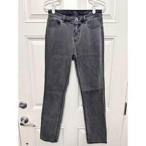 J. Jill Denim High Rise Straight Leg Jeans Charcoal Gray Stretch Size 4